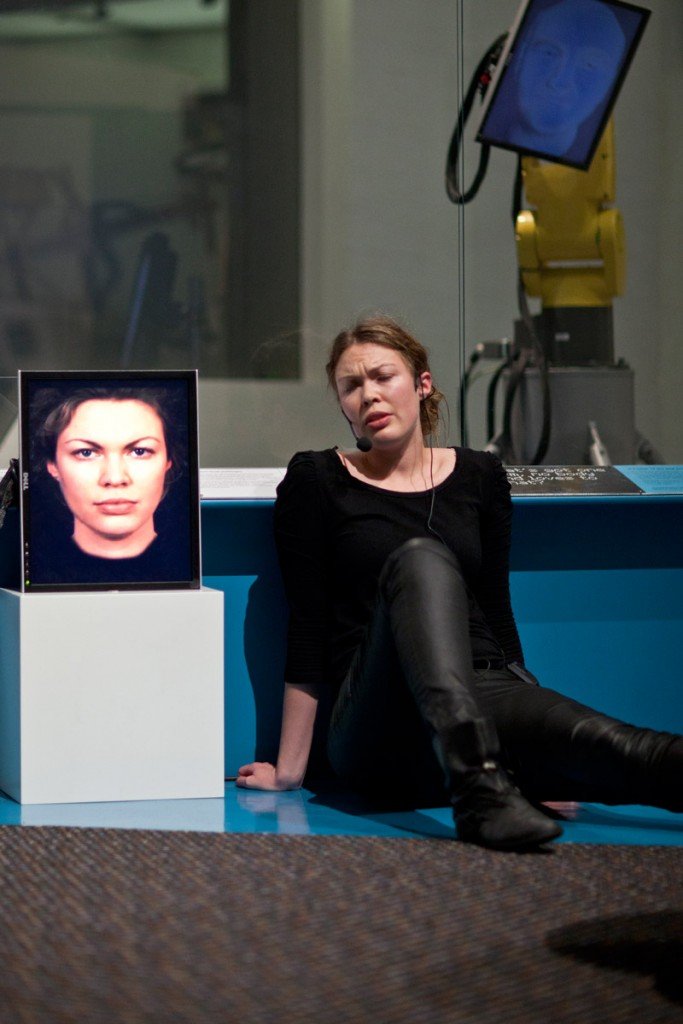 Photo by Jayne Ion, courtesy of Ultimo Science Festival. Erin Gee and Stelarc - Orpheux Larynx